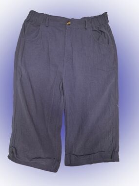 Linen-feel Capris